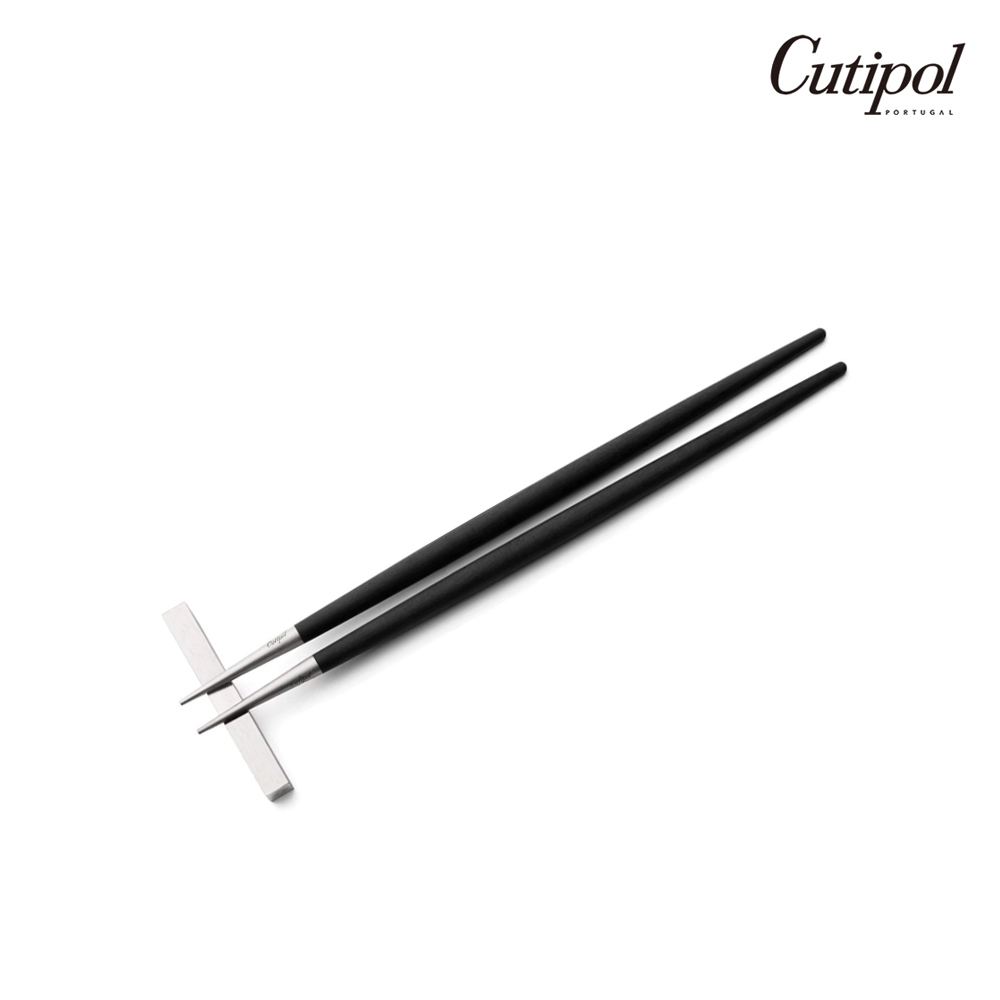 [큐티폴] 고아 블랙 실버 젓가락세트, 블랙실버, 1세트, 젓가락+받침 33,900원