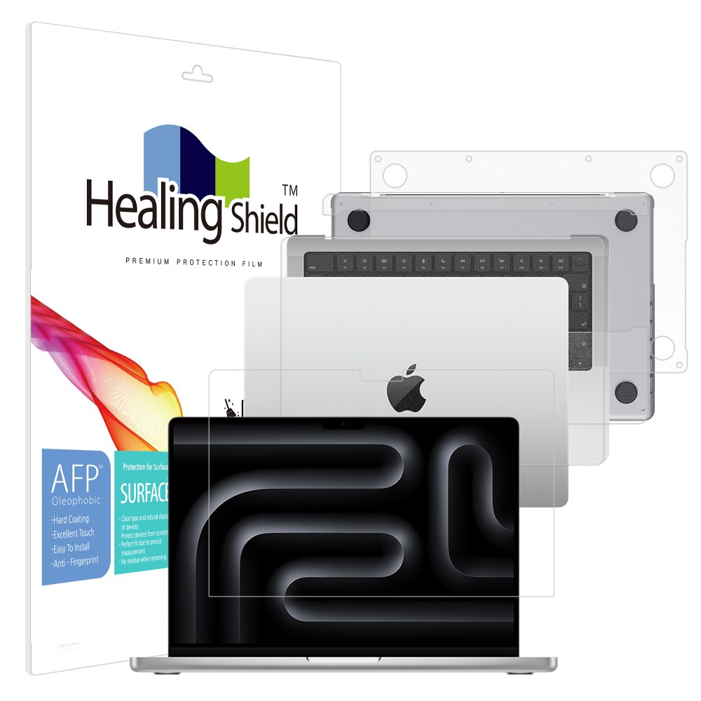 힐링쉴드 맥북프로14 M3 올레포빅 액정보호필름1매 외부3종, 1개 53,820원