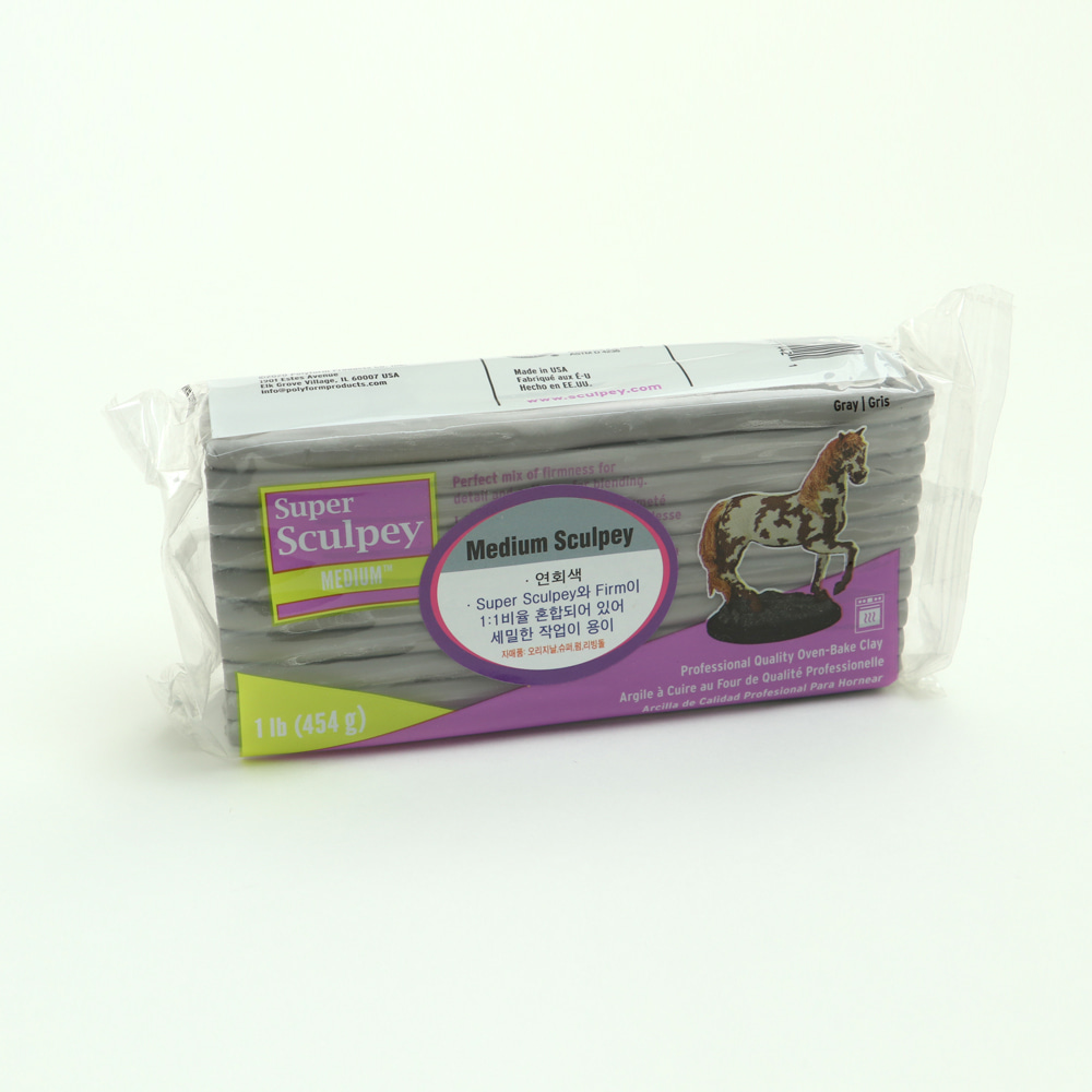 슈퍼스컬피 미디움블랜드 연회색 454g 점토 클레이 24,200원