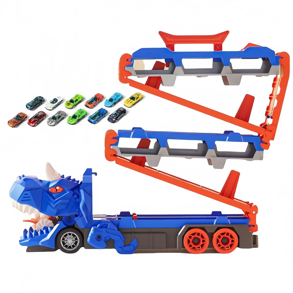 디노킹 3in1 공룡 다이노 트럭 레일 카레이싱 카캐리어 미니카 장난감 세트, 1개 33,320원