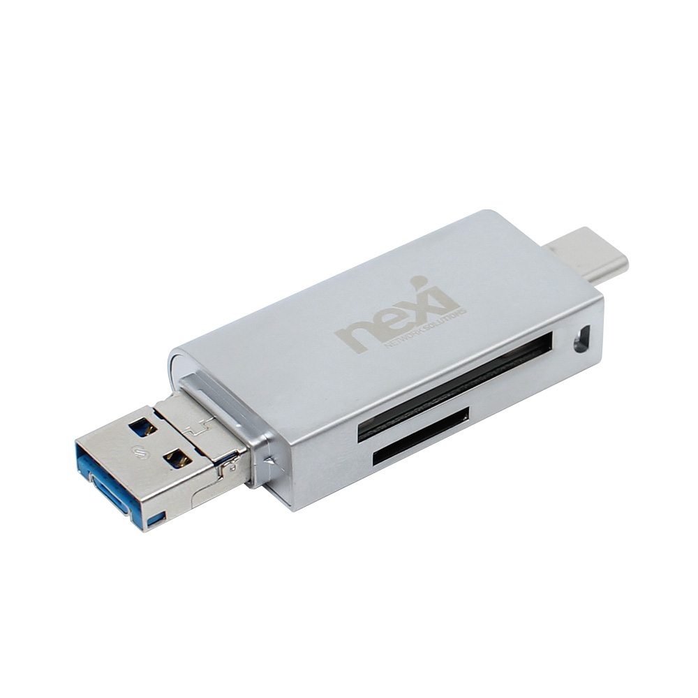 넥시 3D 카드리더기 USB 3.0 C타입, NX-3IN1CRS, 실버, 1개 7,100원