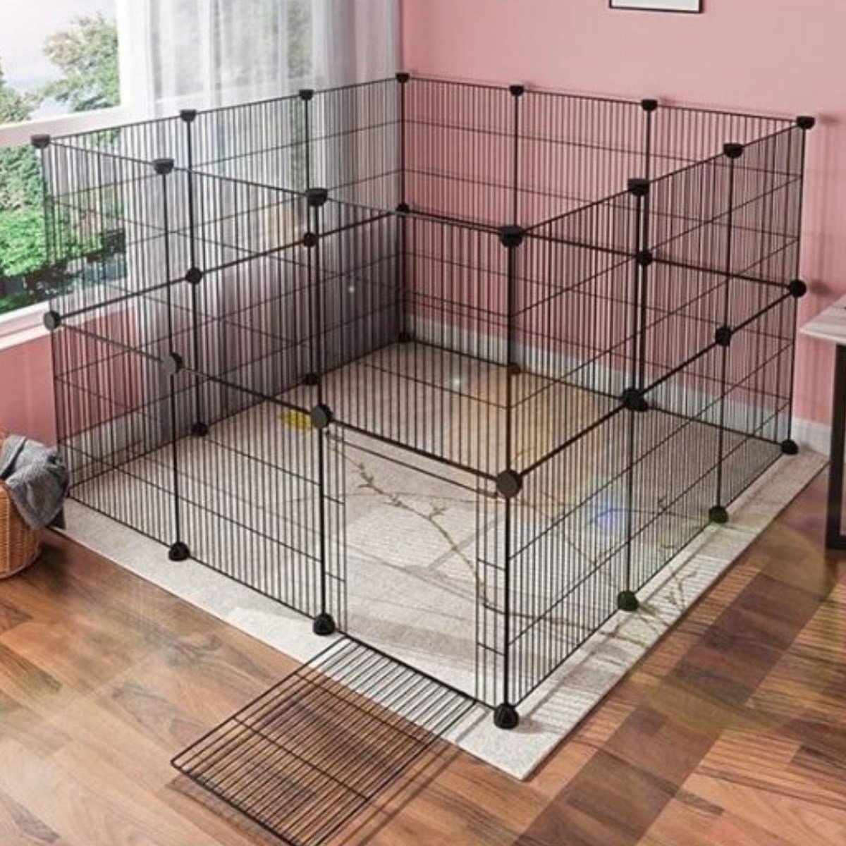 반려동물 강아지 촘촘한 울타리 철망 23P + 철망문1P, 빗살- 블랙, 1세트 46,700원