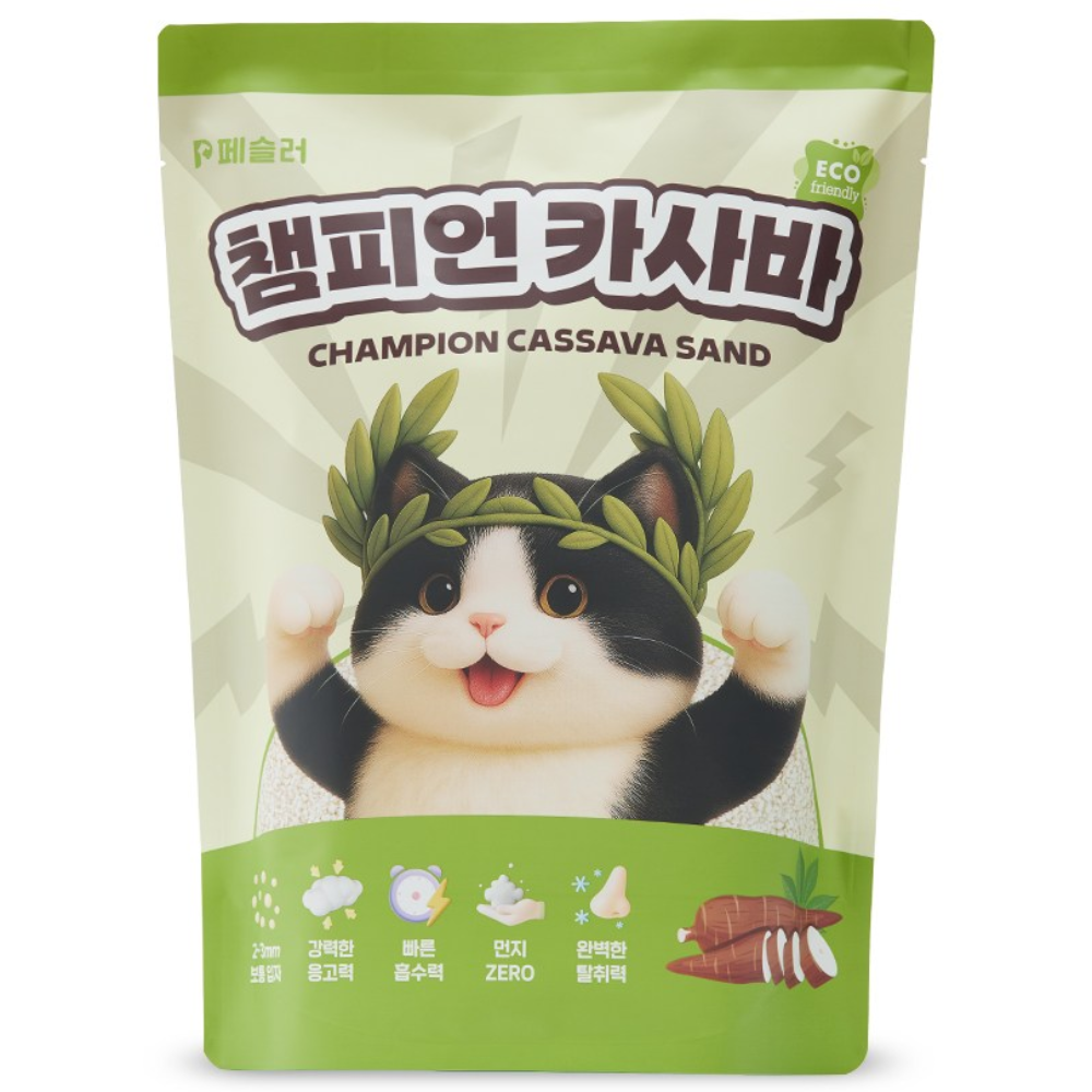 페슬러 챔피언 카사바 고양이 모래, 무향, 1개, 4.5kg 12,480원