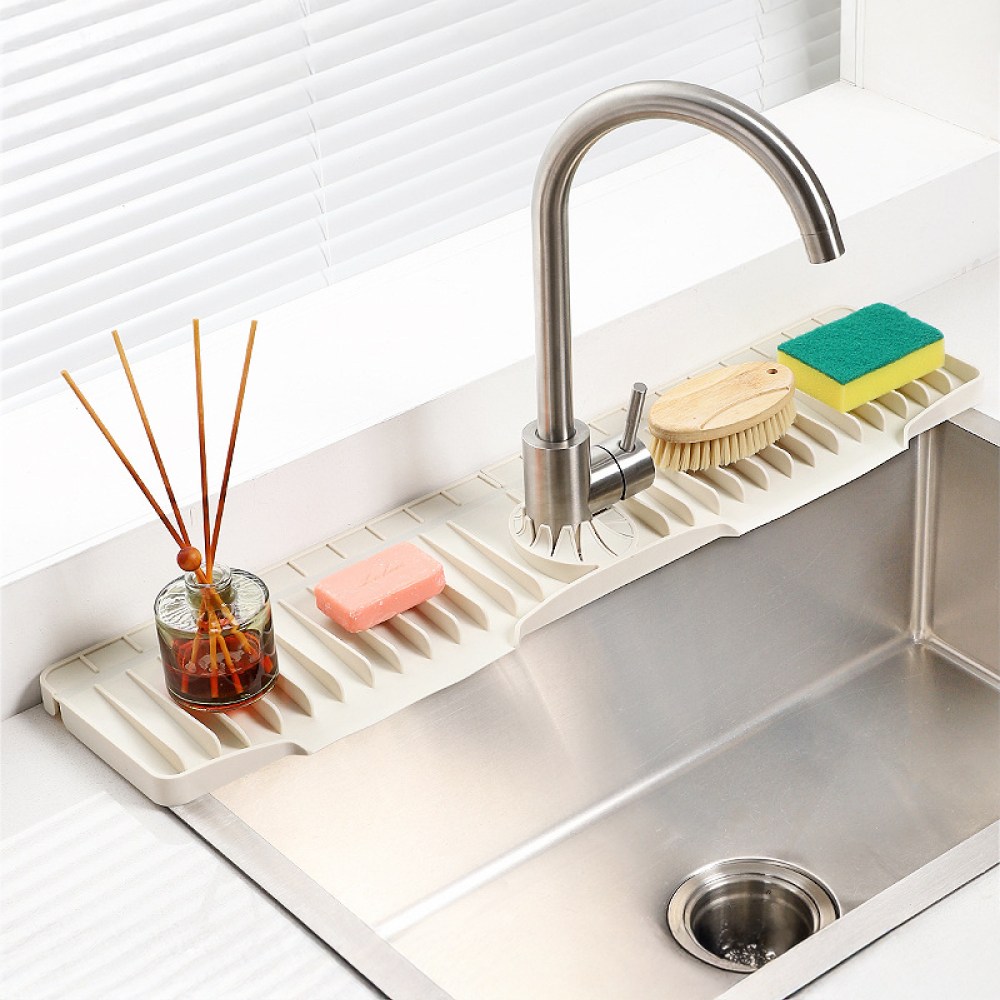 데즐리 물빠짐 끝판왕 싱크대 세면대 실리콘 패드 곰팡이 방지, 1개, 아이보리 13,000원