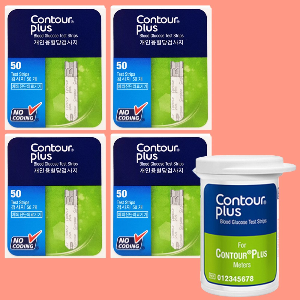 컨투어Plus 혈당측정검사지 200매 당뇨수치 당체크 시험지 62,000원