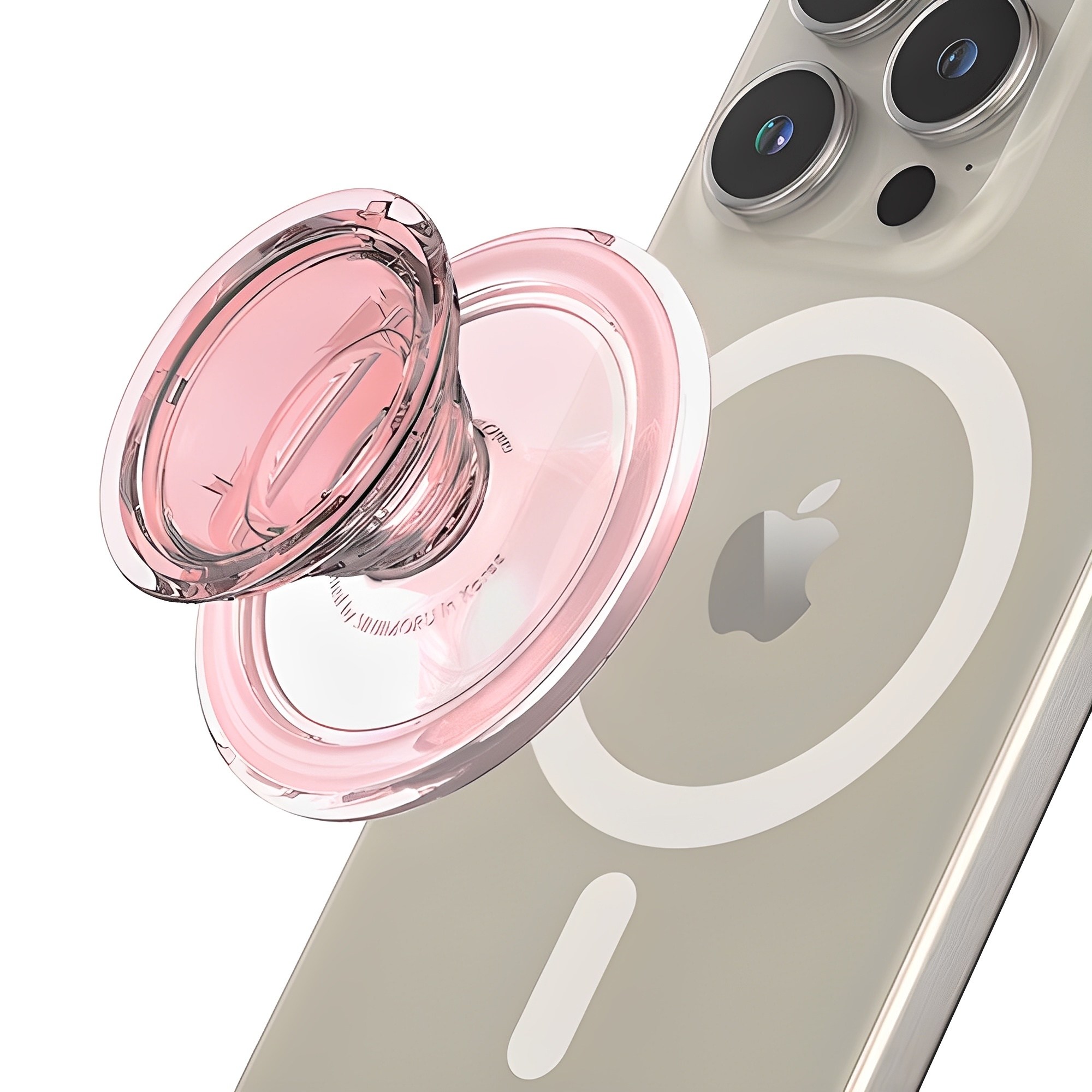 신지모루 자력강화 M 티피톡 맥세이프 스마트톡 투명 그립 홀더, 핑크, 1개 9,900원