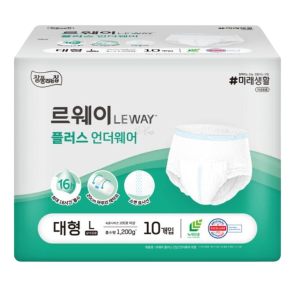 잘풀리는집 르웨이 남녀공용 플러스 언더웨어 성인기저귀 124,500원