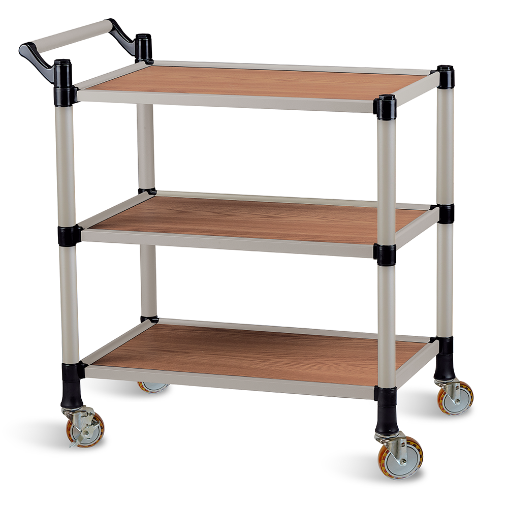 티렉스캐스터 3단 스텐 우드 서빙카트 (이동식대차 식당카트 운반카트) 155,000원