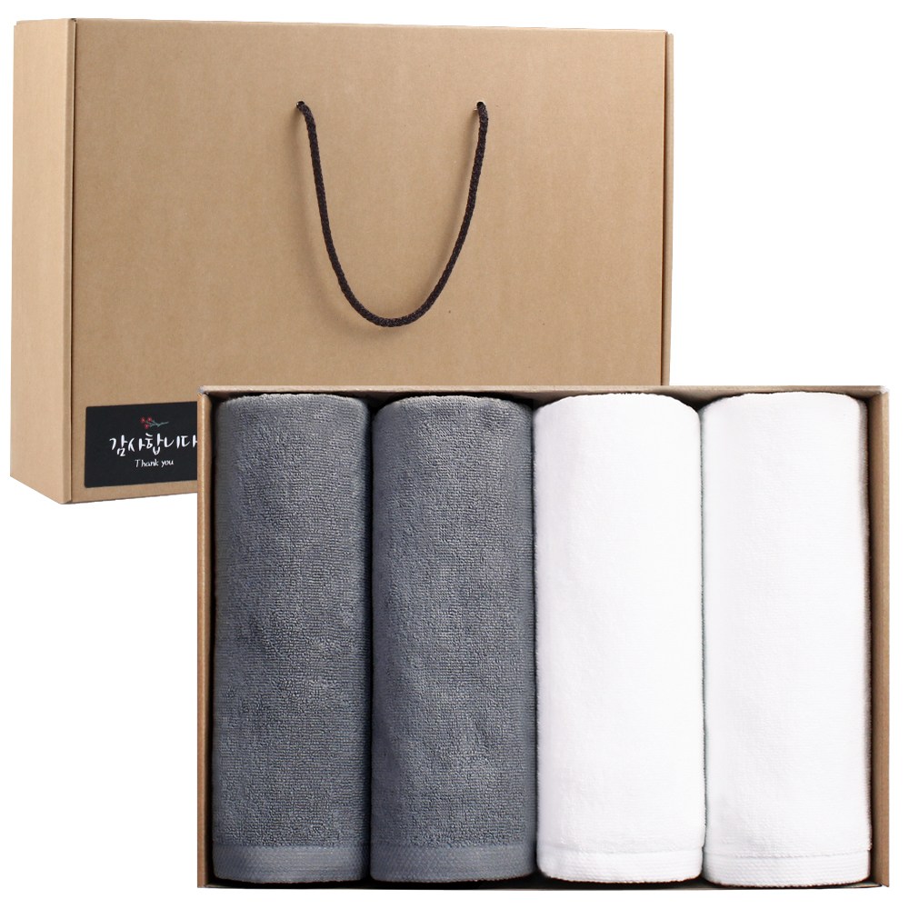 어메니티타올 바스타올 30수 350g 4P 호텔 대형 목욕 수건 선물세트, 1세트, 색상골고루_랜덤 39,500원