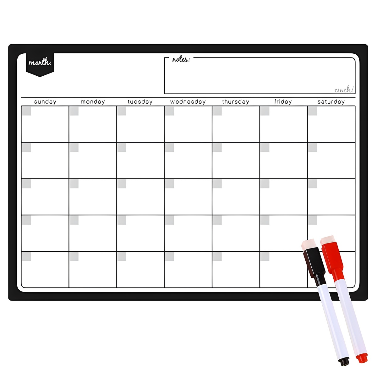 해피앤몰 자석 월간 달력 보드 + 마카펜 2p 세트, 현재가 5,450원