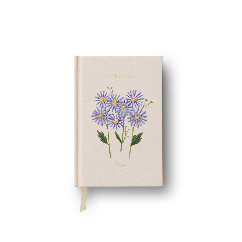 라이플페이퍼 탄생월 미니 자수 노트 9월, 단품 53,000원