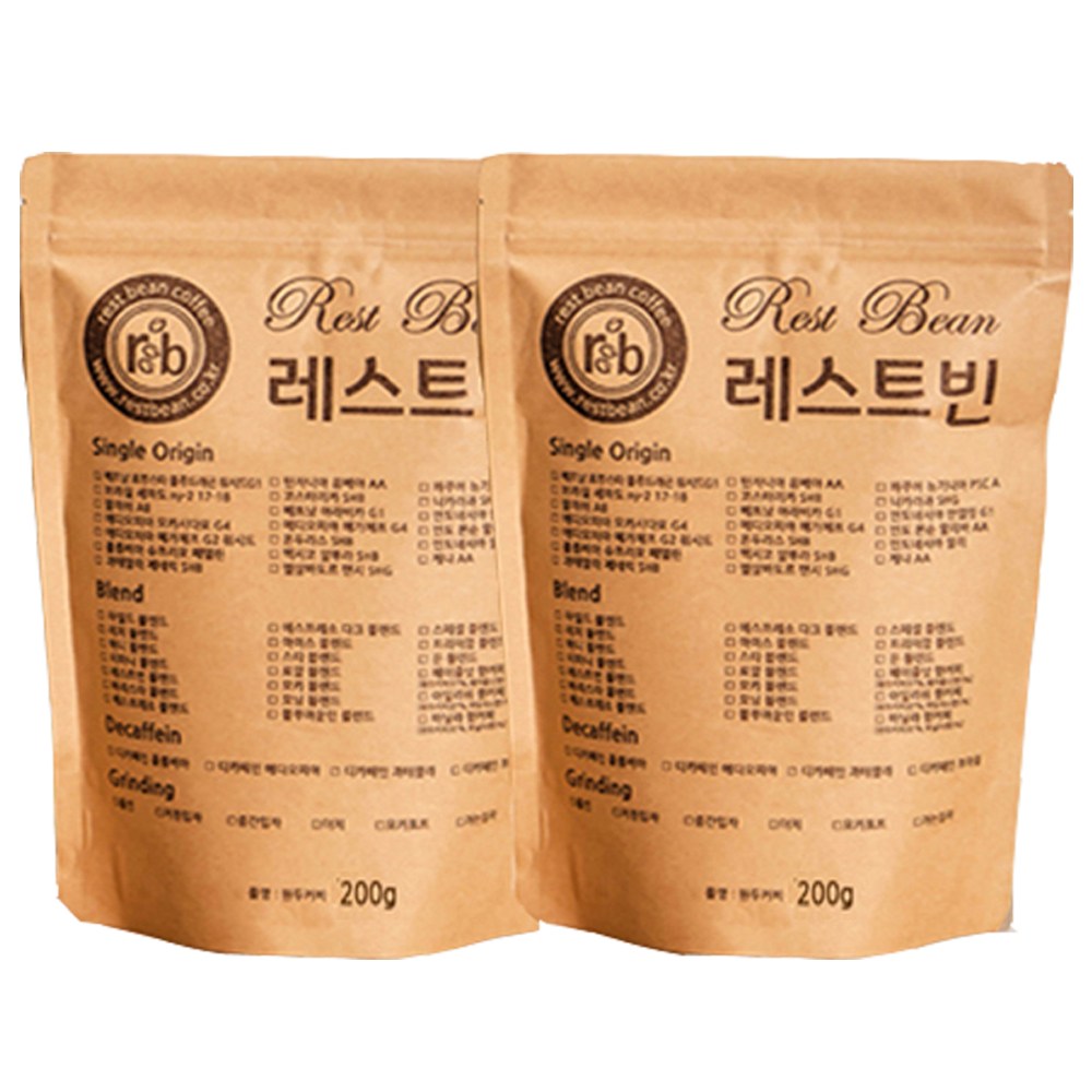 탄자니아 킬리만자로 AA, 중간입자(핸드드립), 200g, 2개 14,500원