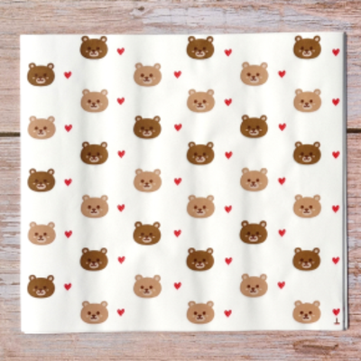 키친코디 베어 하트 미니 샌드위치 유산지 왁스페이퍼 도시락케이크 포장지 귀여운 곰돌이, 500개, 1세트 20,790원