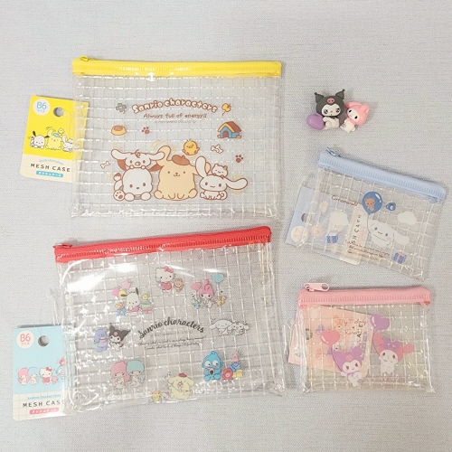 산리오 캐릭터 미니 파우치 메쉬스타일 어린이집 물약파우치 쿠로미 마이멜로디 시나모롤 3,500원