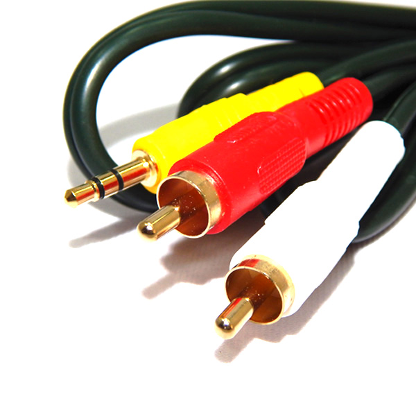 해밀전자 3.5ST to 2RCA 음향 케이블 3m, 단일상품, 혼합색상 6,900원