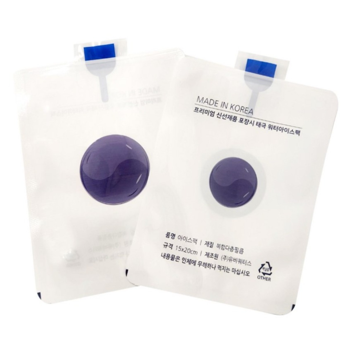 태극아이스 물방울 16x24cm 물 반제품 워터 친환경 아이스팩 얼음팩 택배용 배달 소형, 500개 58,000원