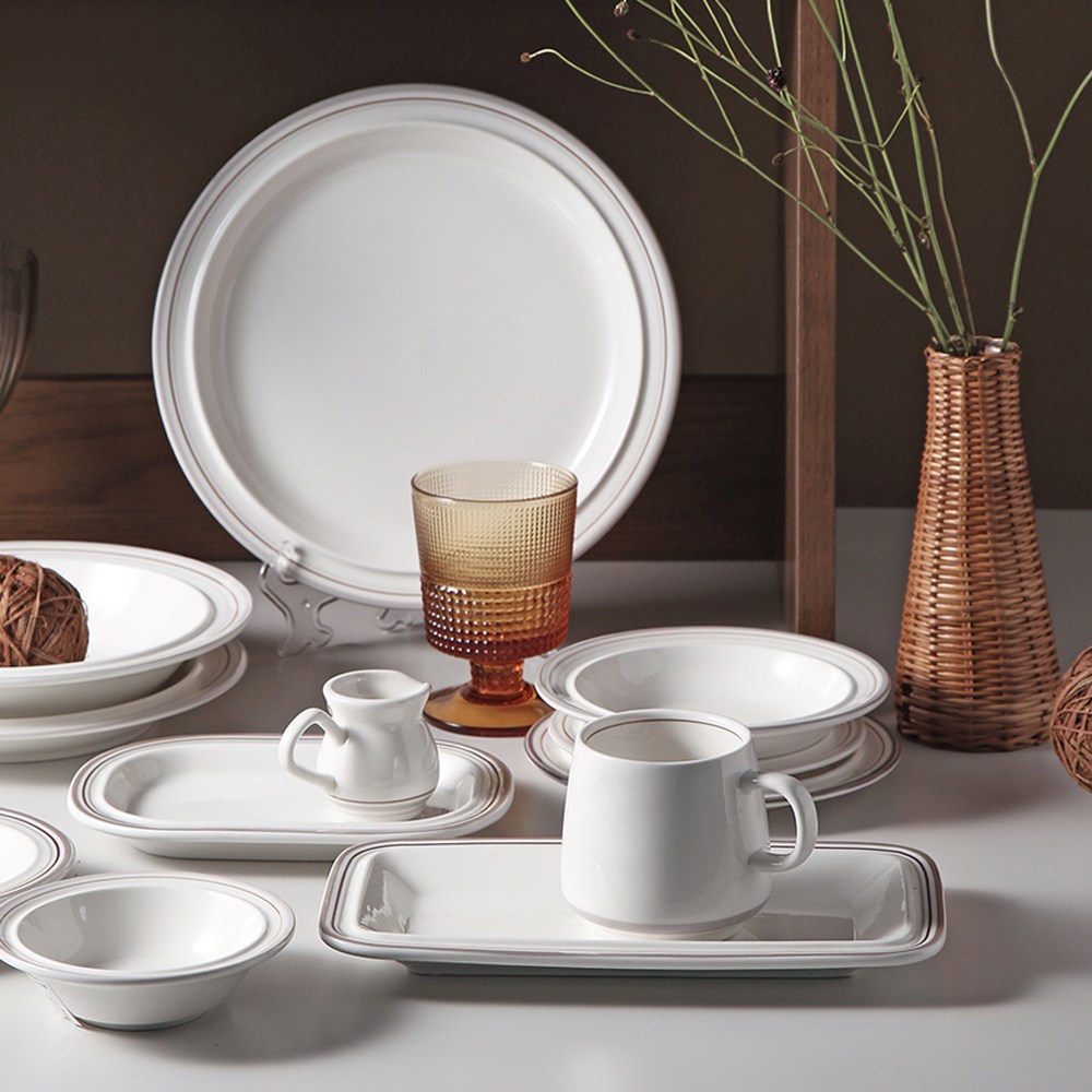 [시라쿠스] 메이플 빈티지 클래식 그릇 모음 7 컬러/19 타입, 01. 화이트 8,700원