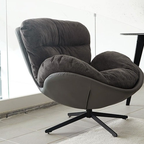 마루이 루엔 1인용 360도 회전 안락의자 방문설치, 차콜그레이, 1개, 현재가 224,000원