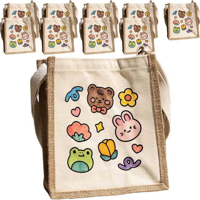 민화샵 패브릭 주트백 꾸미기 만들기 세트 동물 UDPFB0741, 혼합색상, 10세트 53,600원