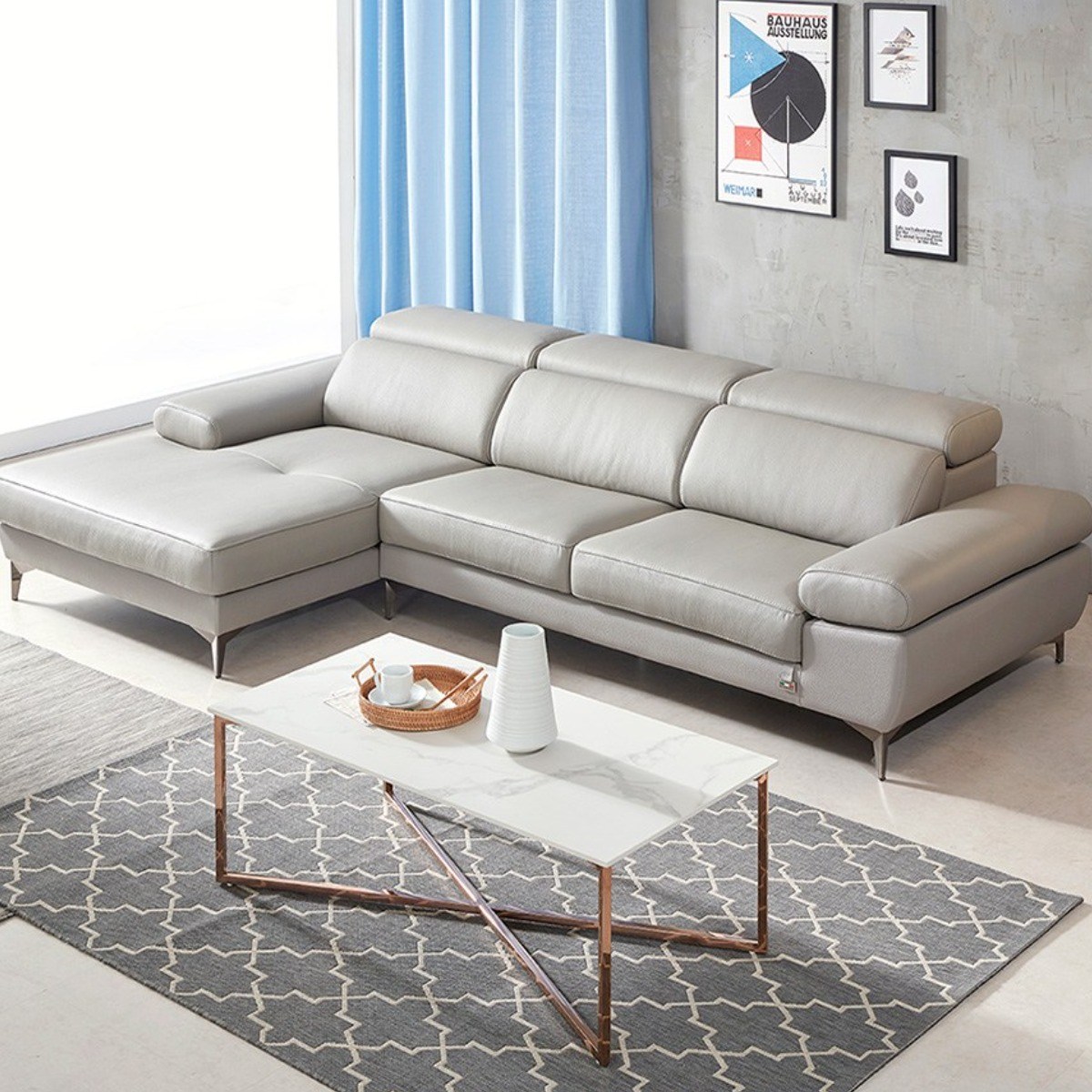 핀란디아 리나 4인 이태리 떼르소 통가죽 카우치형 소파 3,220,000원