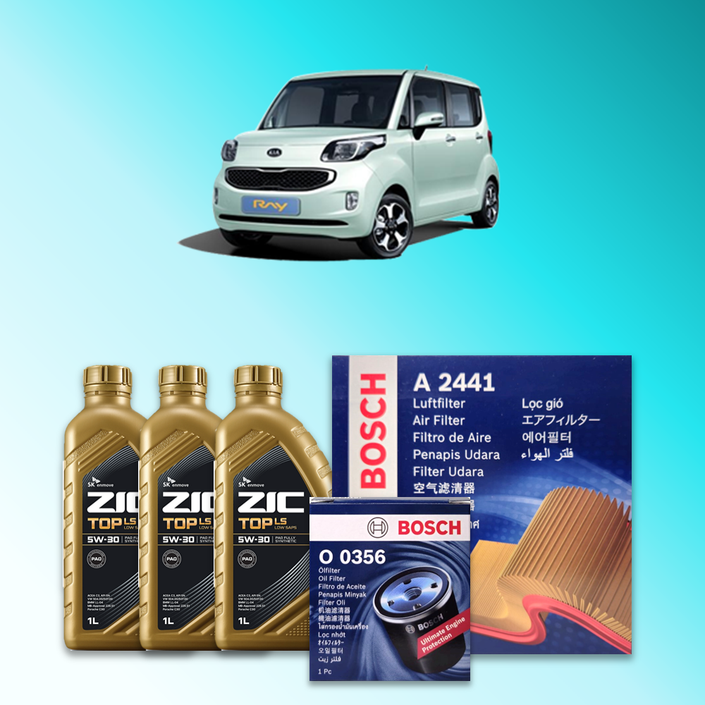 레이 (TAM) 1.0 가솔린 엔진오일세트 SK 지크 탑 LS 5W30 (ZIC TOP LS) 61,800원