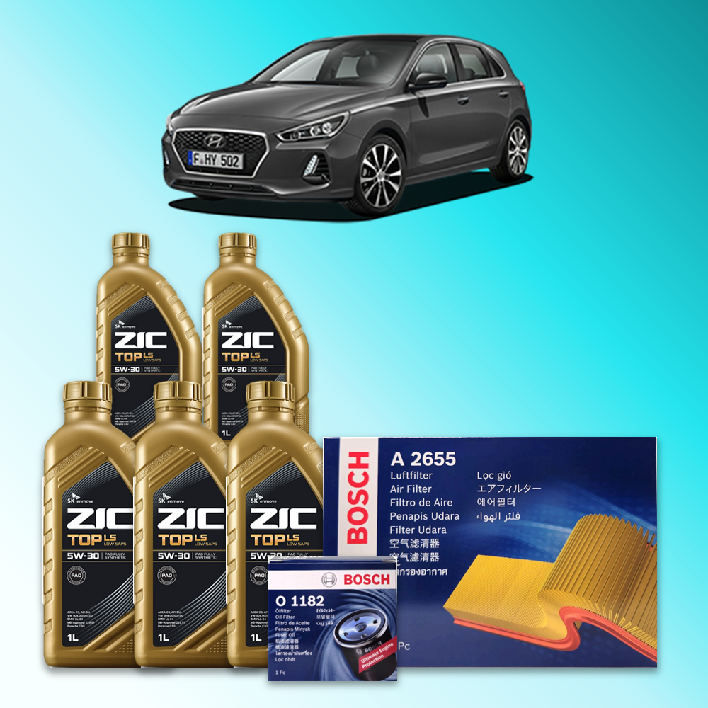 i30 (PD) 1.6터보 가솔린 엔진오일세트 SK 지크 탑 LS 5W30 (ZIC TOP LS) 80,400원