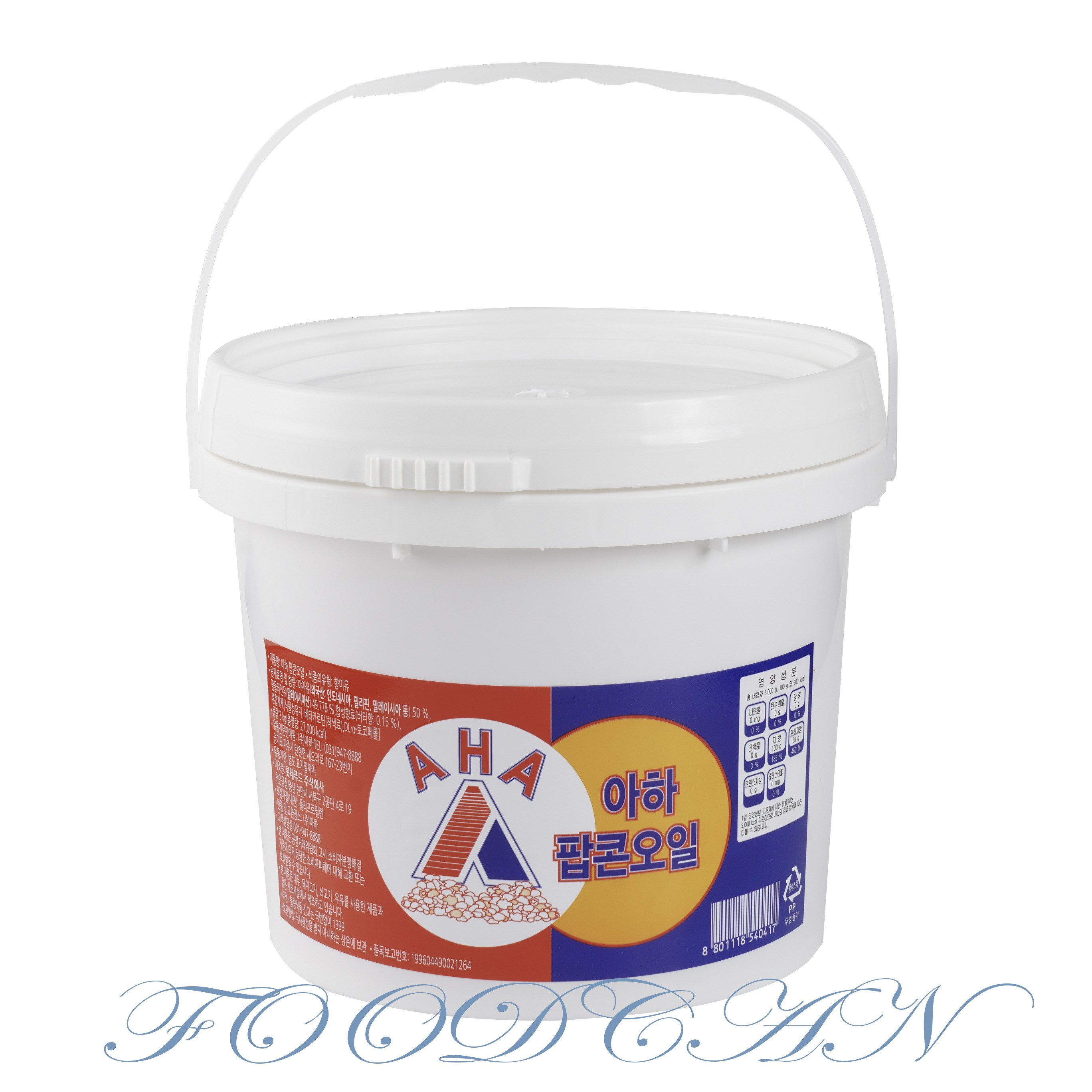 (펀코리아) 아하 팝콘오일, 1개, 3kg 34,200원