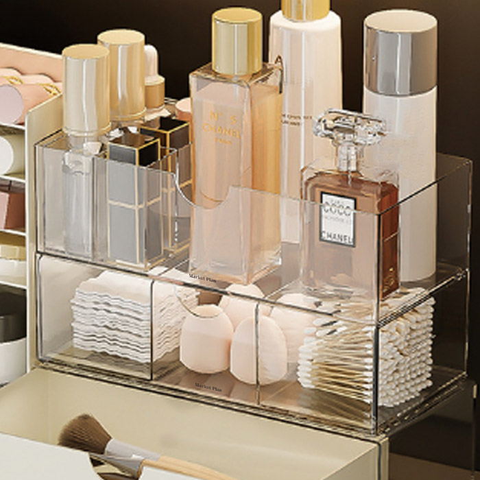 마켓플랜 퓨어 클리어 다용도 화장품 수납함 원슬롯 + 원슬롯 A세트, 단일색상, 1세트 6,960원