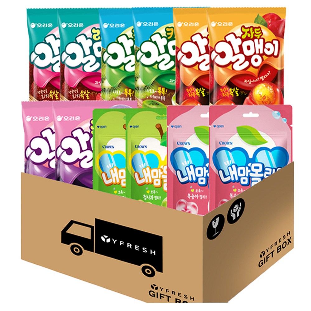 인기젤리6종모음(키위알맹이2 포도알맹이2 리찌알맹이2 키위알맹이2 내맘몰랑청사과2 내맘몰랑복숭아2) + YFRESH박스, 67g, 1개 16,700원