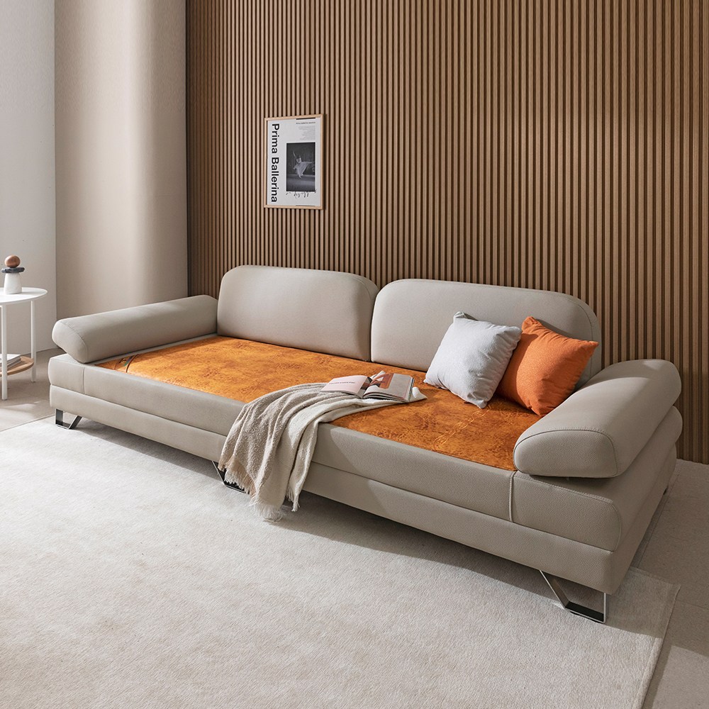 세계로가구 목련 황토볼 참숯 온열 온돌 흙소파 4인용 가죽 쇼파 700,000원