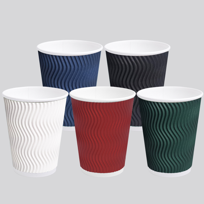 [실속형] 3중 단열 종이컵 웨이브 모던 혼합5종 12oz 500개 42,800원