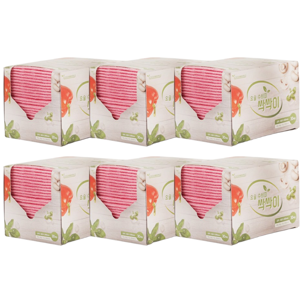 [국내생산] 요술 곽 수세미 싹싹이 180매(30매X6팩), 1박스, 180개 18,900원