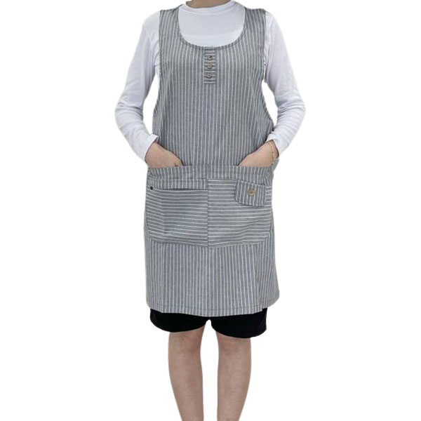 데코나인 스트라이프 앞치마, 그레이, 1개 15,400원