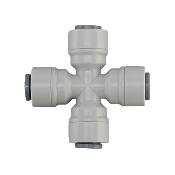 정수기부품 커넥터-크로스 변환 1/4인치6mm 십자피팅, 1개 2,800원