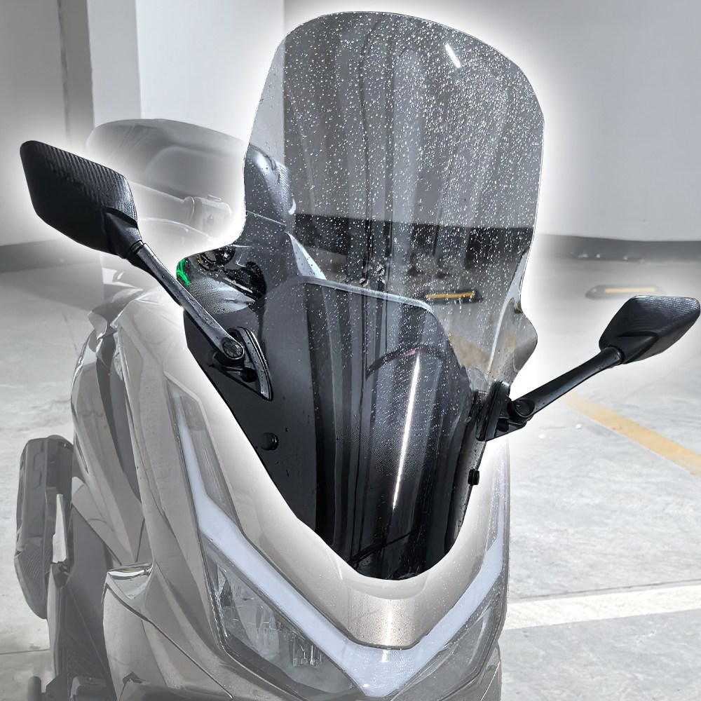 PCX DX 25-26 윈드 스크린 쉴드 미러킷 사이드미러 PCX125 롱스크린 투명 66cm, 1세트 88,000원