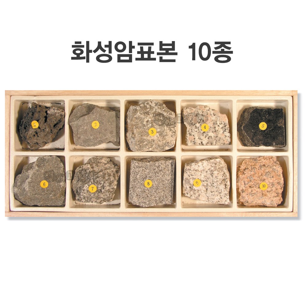 영재과학 암석표본 10종 변성암 퇴적암 화성암 교과서 암석 표본 33,000원