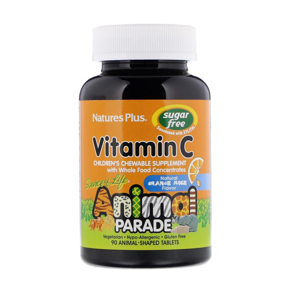 네이쳐스 플러스 애니멀 퍼레이드 어린이용 유아용 비타민C 동물 모양 츄어블 90정 31,900원