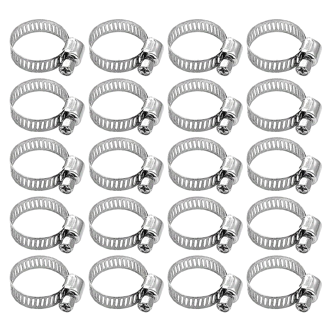 다용도 스테인리스 호스 고정 밴드 클램프 20p 세트 8,900원