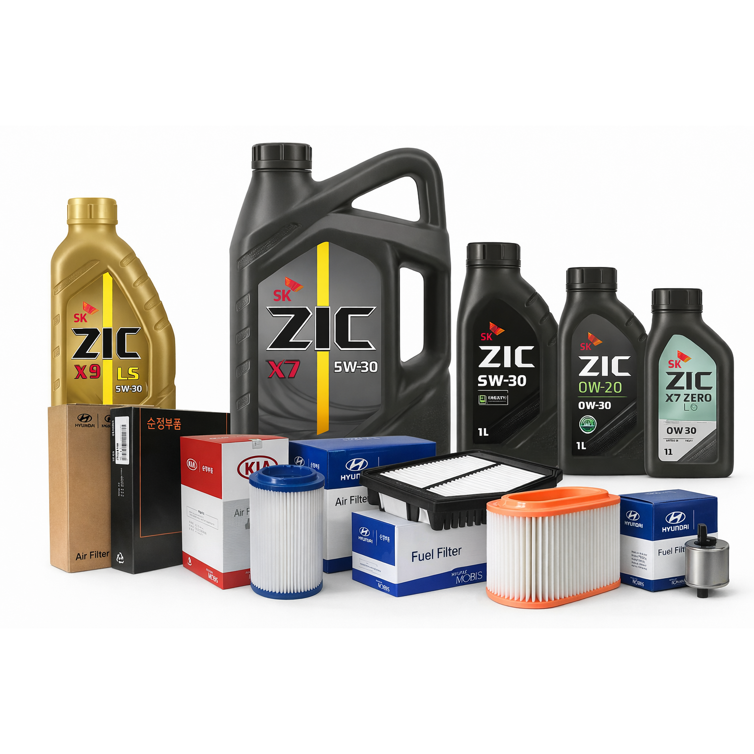 올뉴 K7 YG 16년형 16-19년식 R 2.2 디젤 7L 순정필터 지크오일 X7 ZERO LS 30, 1세트, K7, 기아 76,230원