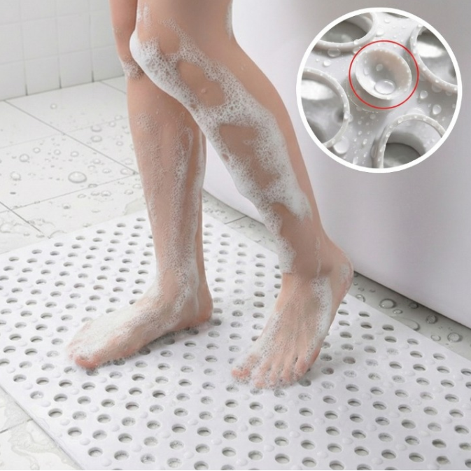 꾸밈리빙 미끄럼방지 빠른건조 욕실 매트, 1개, 화이트 14,200원