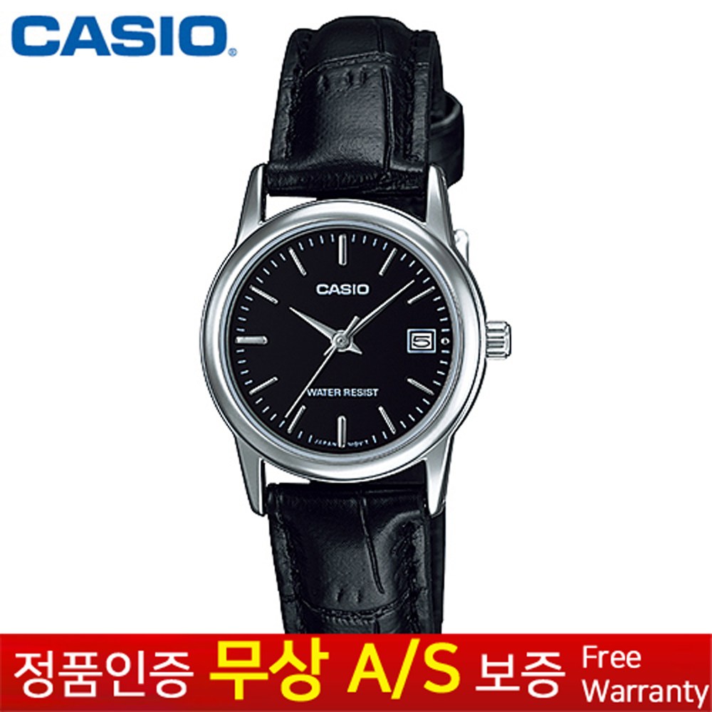 (카시오) CASIO 정품보증블랙 여성여자학생클래식정장 가죽밴드손목시계 LTP-V002L-1A 34,900원