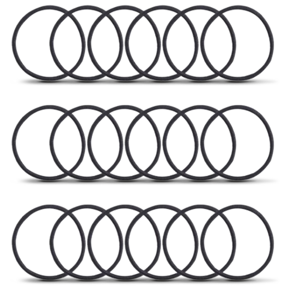 글로스앤글로우 도톰 무팁 머리끈 두께 5mm 지름 50mm, 18개, 블랙 4,950원