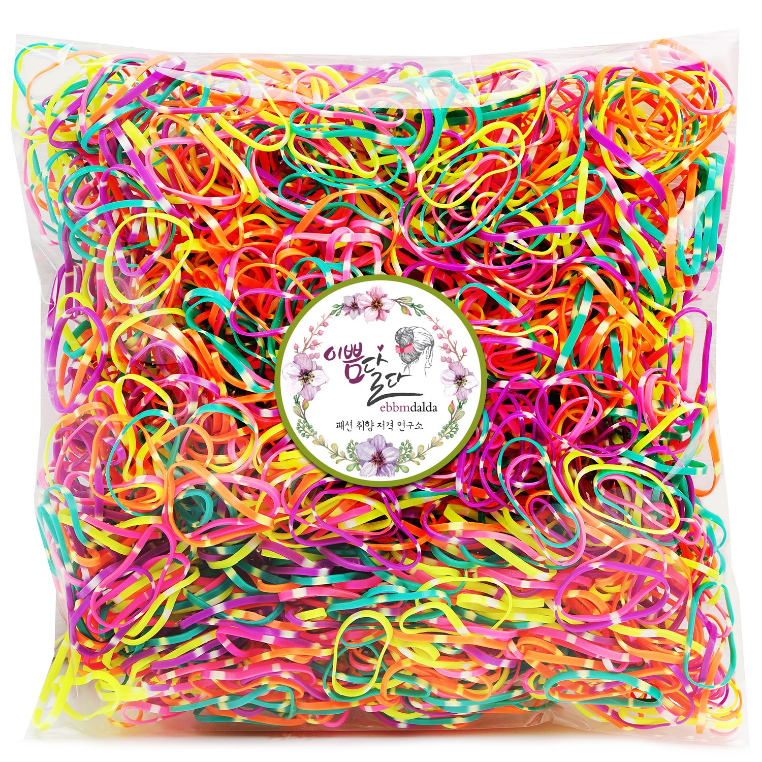 이쁨달다 이쁨도트밴드 유아동 칼라고무줄 헤어끈 100g 6,700원