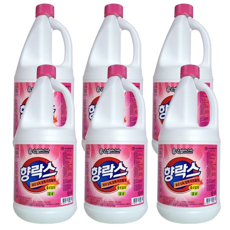 난엄마니까 향락스 2L X 6개 살균소독 표백 화장실 욕실청소 업소용 락스 세제 찌든때, 2L, 6개 10,000원