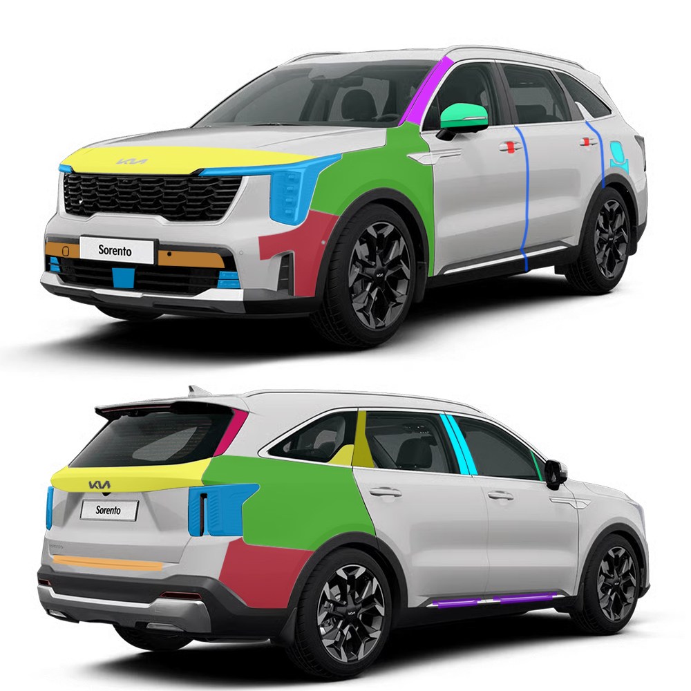 스킨엑스 쏘렌토 MQ4 페이스리프트 외장필수패키지E PPF 차량보호필름 422,000원