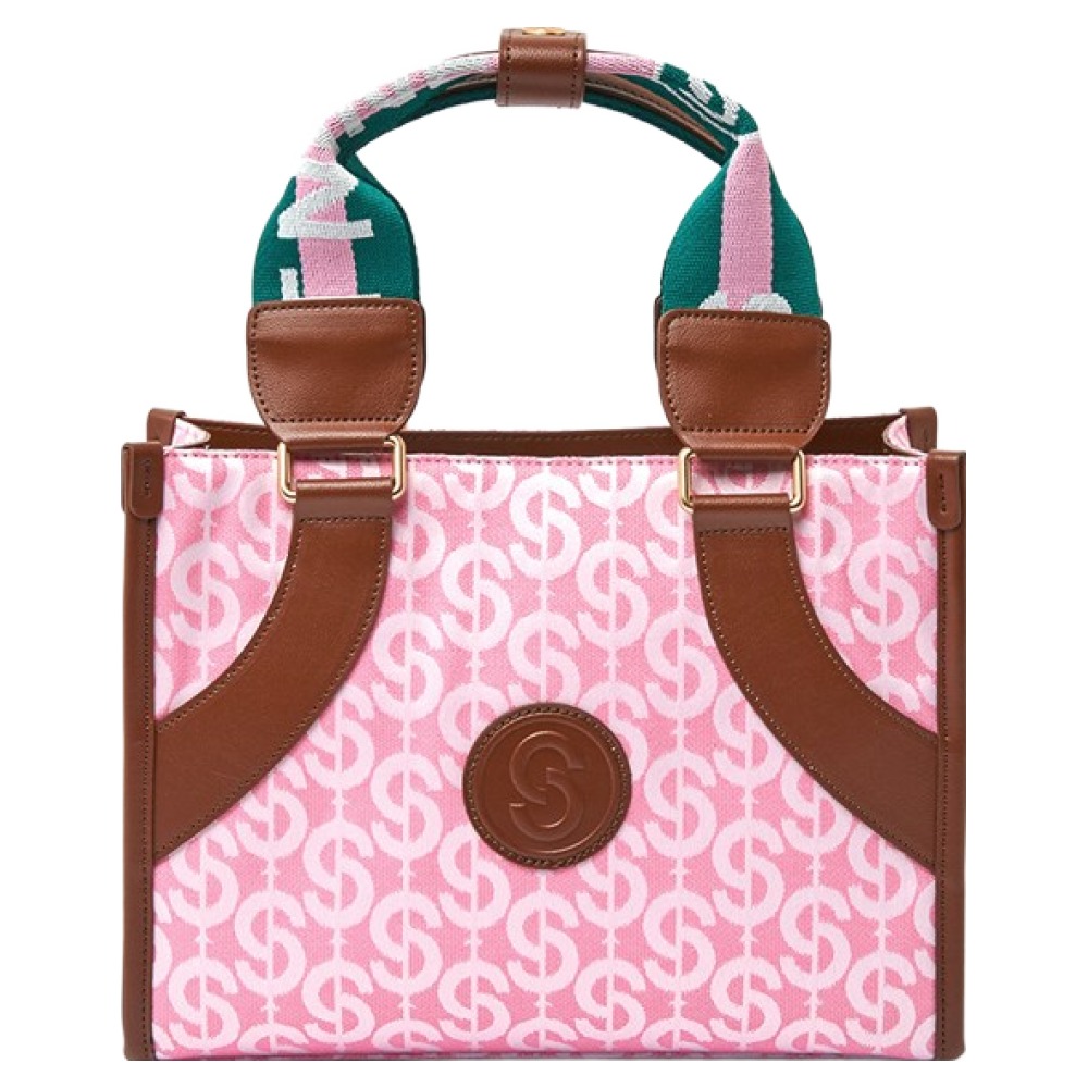 [세인트나인] 여성 S 심볼 패턴 자카드 토트백 PINK, 1개, PINK 58,090원