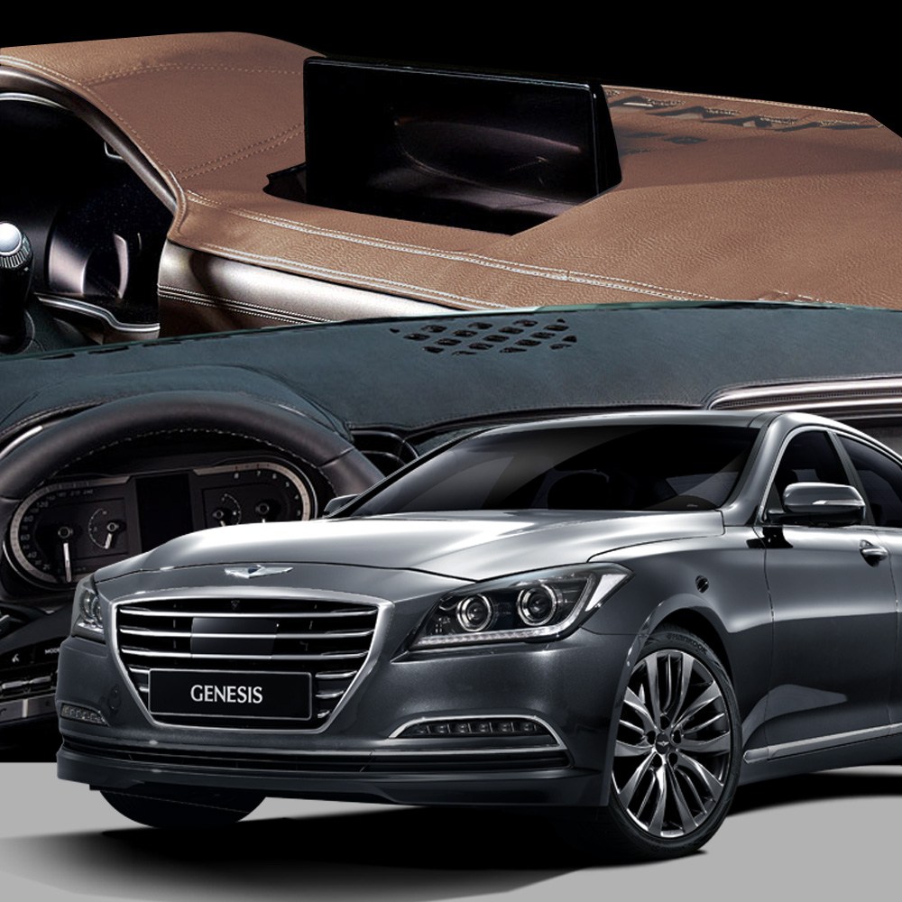 DUB 가죽 대쉬보드 커버 제네시스 DH, 브라운, (14~19년) HUD유 센터유 67,000원