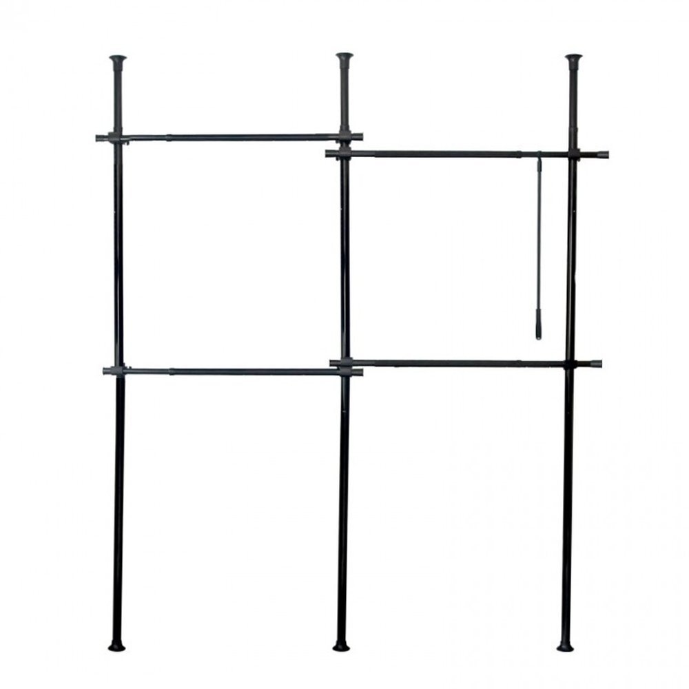 기둥식 4단 행거 블랙 드레스룸 옷정리 천장 고정 행거 178,350원
