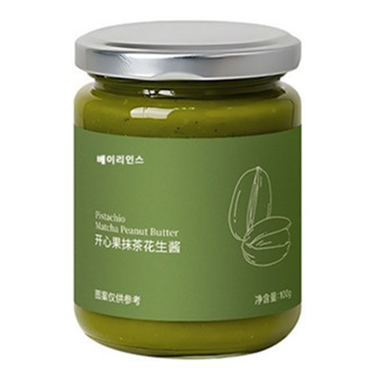 이슬빛 100% 천연 피스타치오잼 무설탕 피스타치오 스프레드 페이스트 두바이 쫀든쿠기 재료, 1개, 100g 17,900원
