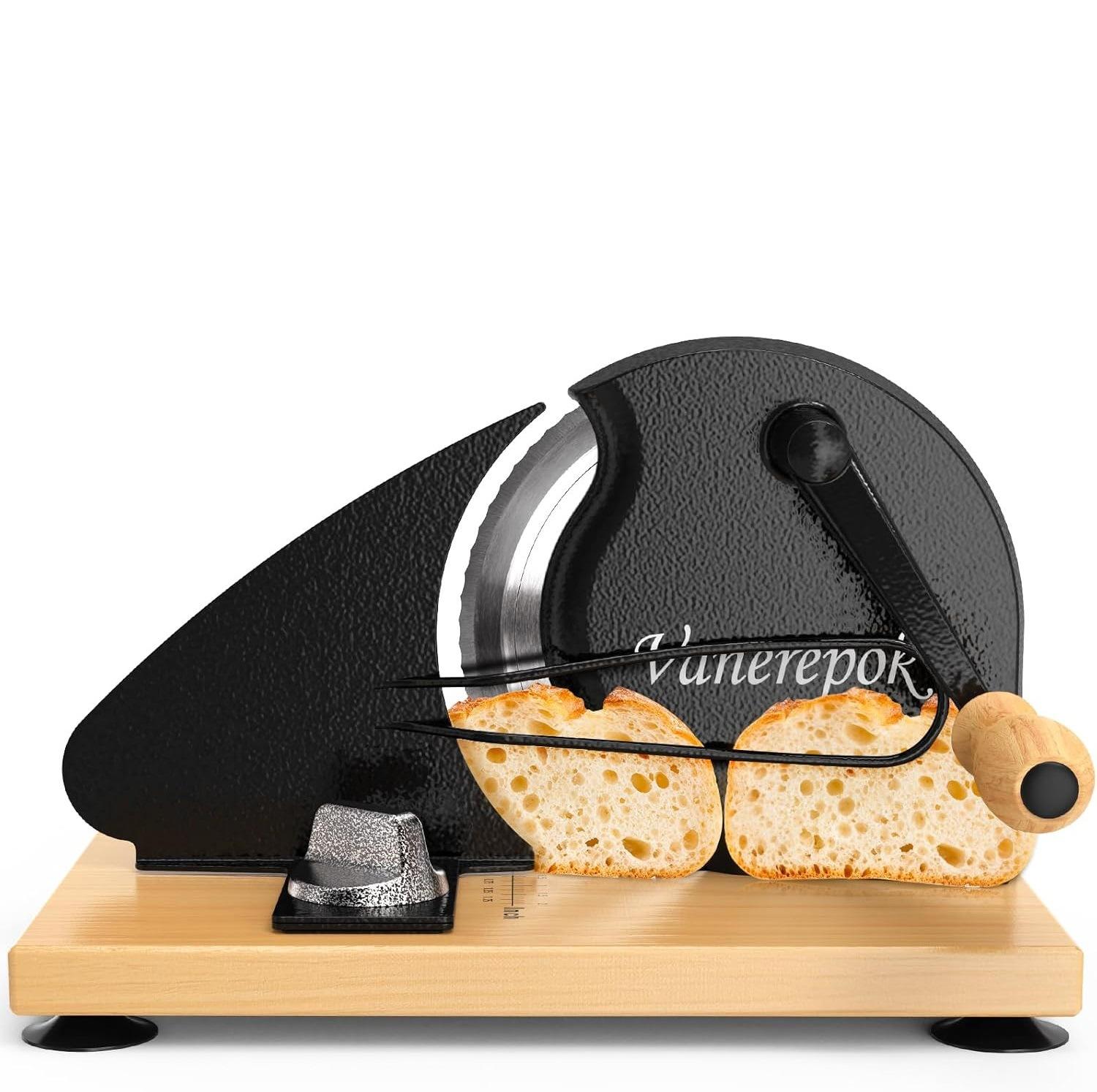 수동 빵 슬라이서 두께조절 베이킹 컷팅기 토스트 사워도우 커팅기 크랭크 컷팅 75,500원